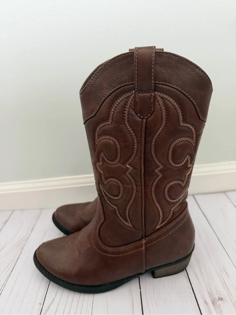 Cat & Jack Brown Kids Western Cowboy Boots